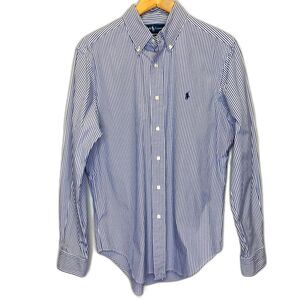 Ralph Lauren Mens Classic Fit Blue White Stripped Button Down Size 15 1/2 34/35
